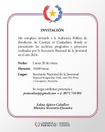 Audiencia pública de rendición de cuentas